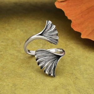 Silverring Ginkgo blad