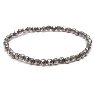 Pyrit armband Fasettslipad 4mm