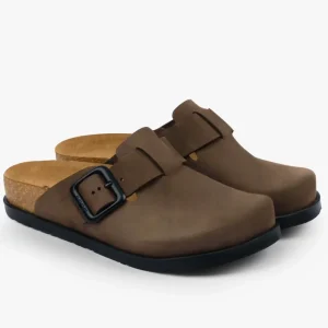 Zira II clogs i läder för dam - brun