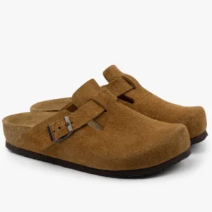 Atlas damclogs i mocka - cognac
