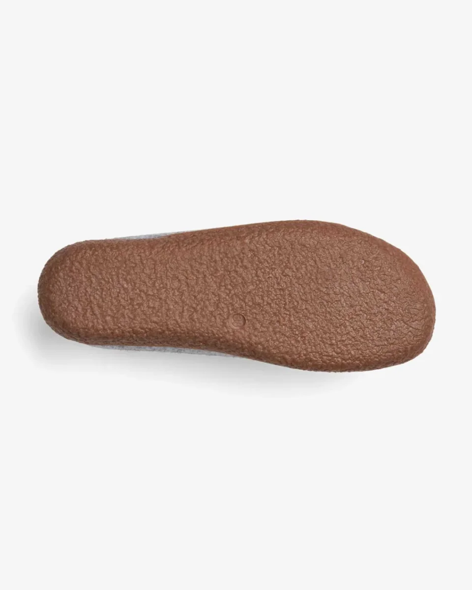 Filttofflor med gummisula – Beige - Bild 9
