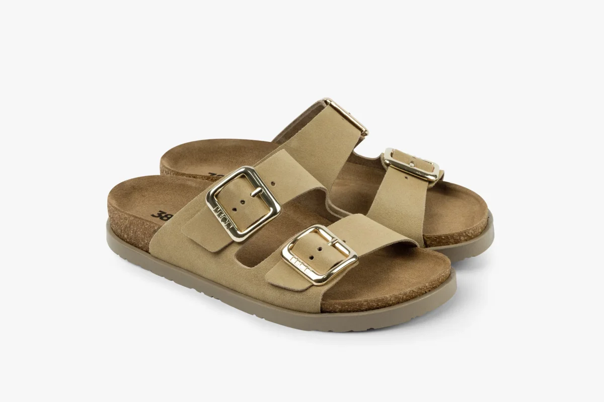 Siena I damsandal i mocka - beige