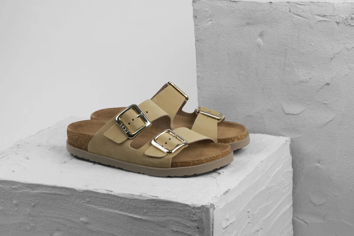 Siena I damsandal i mocka - beige - Bild 5