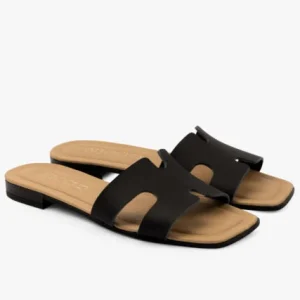 Hera damsandal i läder - svart