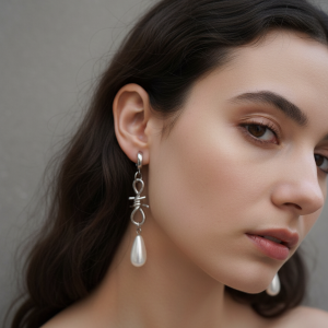 Barberd Wire Silver Earrings