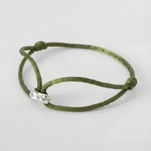 INFINITY GREEN ARMBAND - 925 SILVER