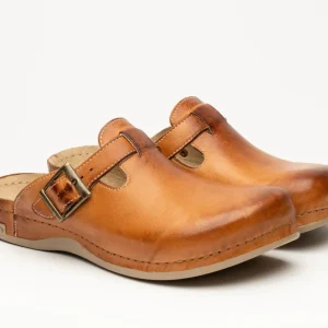 Oskar clogs i läder för herr - brun