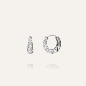 Pavé Precious Small Hoops