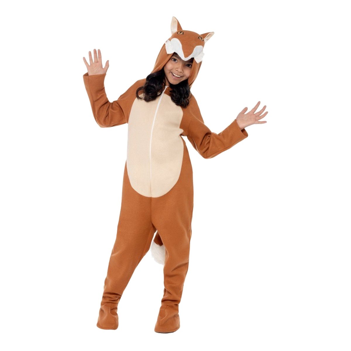 Räv Jumpsuit Barn Maskeraddräkt – Small - Bild 2