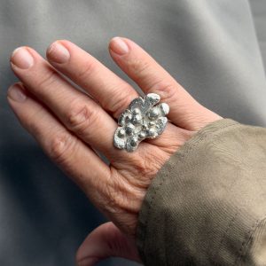 Statementring i silver, Fran Cobble R216