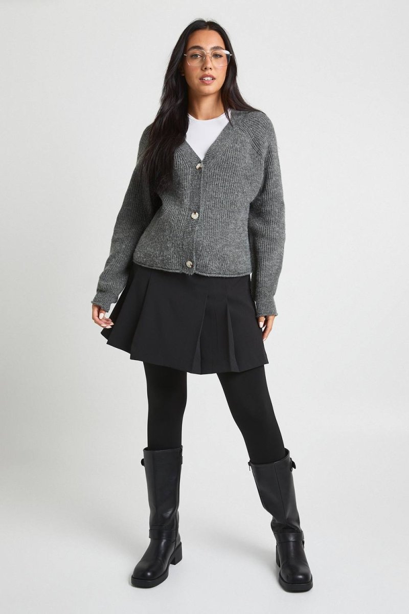boohoo Dam Mammakläder Bump Support Strumpbyxor med fleecefoder | Svart | Storlek Small/Medium - Bild 2