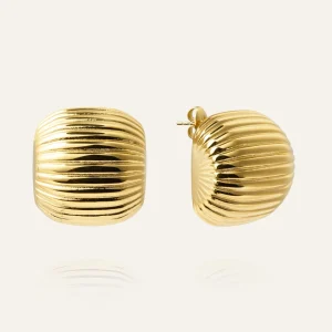 Retro Ribbed Earring