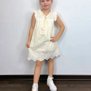 White Dress with English Embroidery